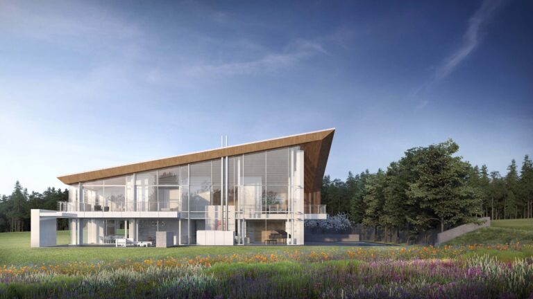 Modern Garden Villa by Richard Meir