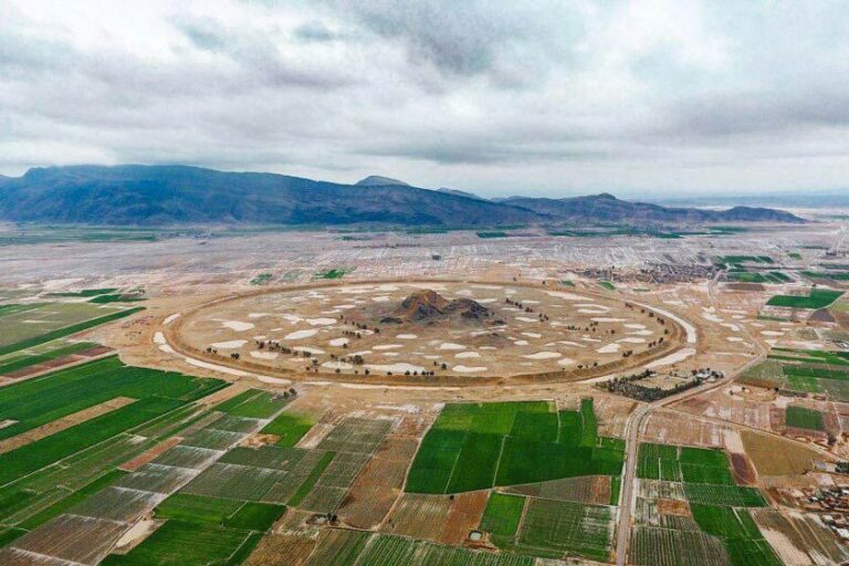 نمای هوایی شهر باستانی دارابگرد؛ نخستین شهر دایرهای جهان و اثر تاریخی دوره ساسانی