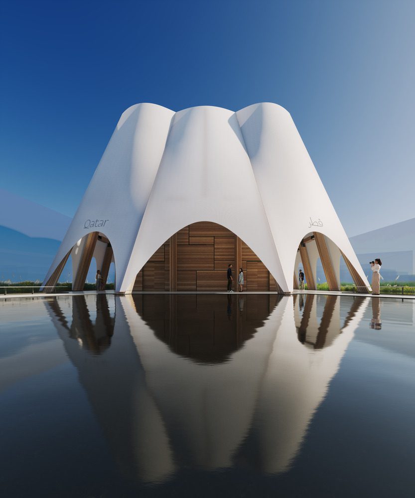 غرفه قطر. تصویر © Kengo Kuma & Associates